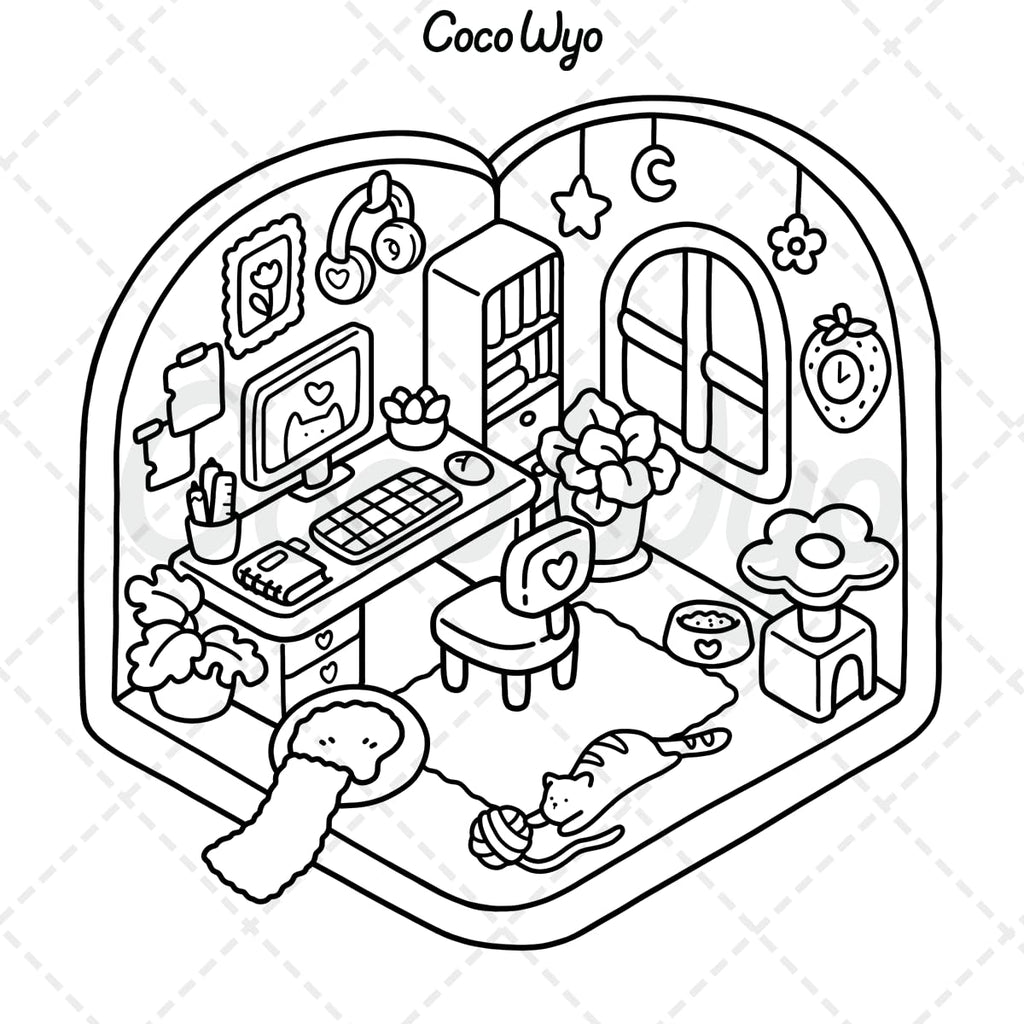 Little Corner Cozy Spaces Coloring Book